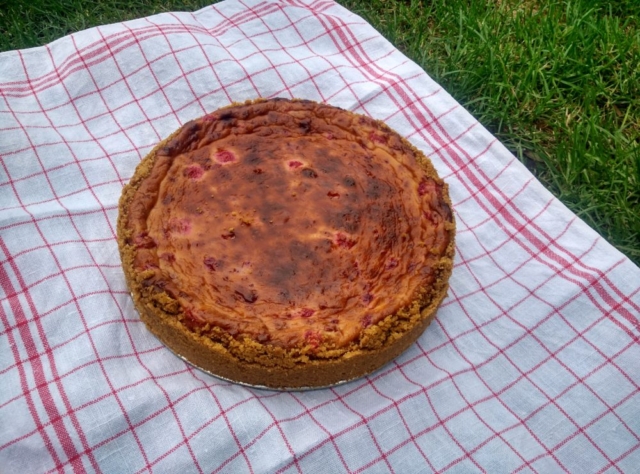 Malinový cheesecake