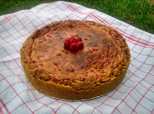 Malinový cheesecake