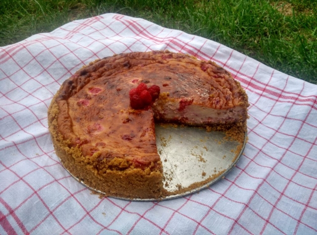 Malinový cheesecake