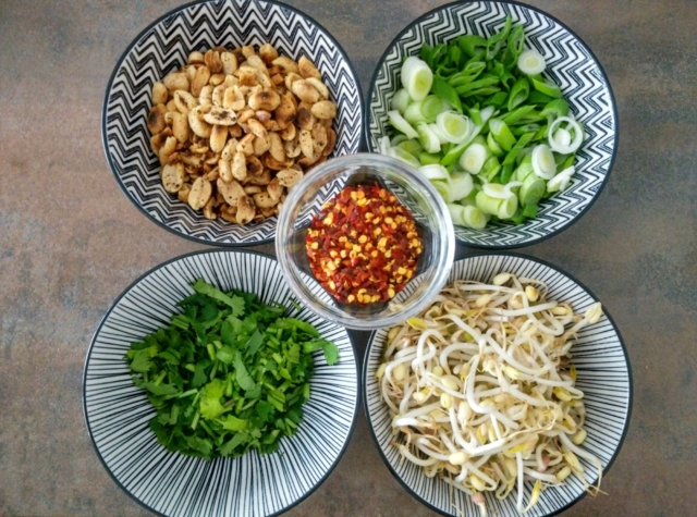 Ingredience na Pad Thai